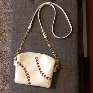 Baseball design crossbody purse